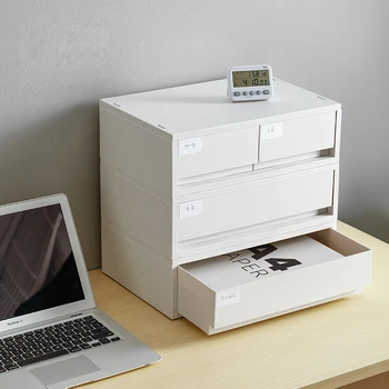 Desktop A4 File Storage Box Velkokapacitní Zásuvka Typ Úložný Box Mohou Být Přidány Kladka Spodní Prádlo, Ponožky, Oblečení Organizátor Box