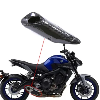 100% Full Carbon Fibre Výfuku Kryt Motocyklové Příslušenství Kapotáž Kit Pro Yamaha MT09 FZ09 MT-09 FZ-09 2013 2014 2015 2016